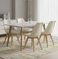 Comedor Rectangular Moderno Tapa Blanca mas 4 Sillas Tulip Nórdicas - Miniatura 17