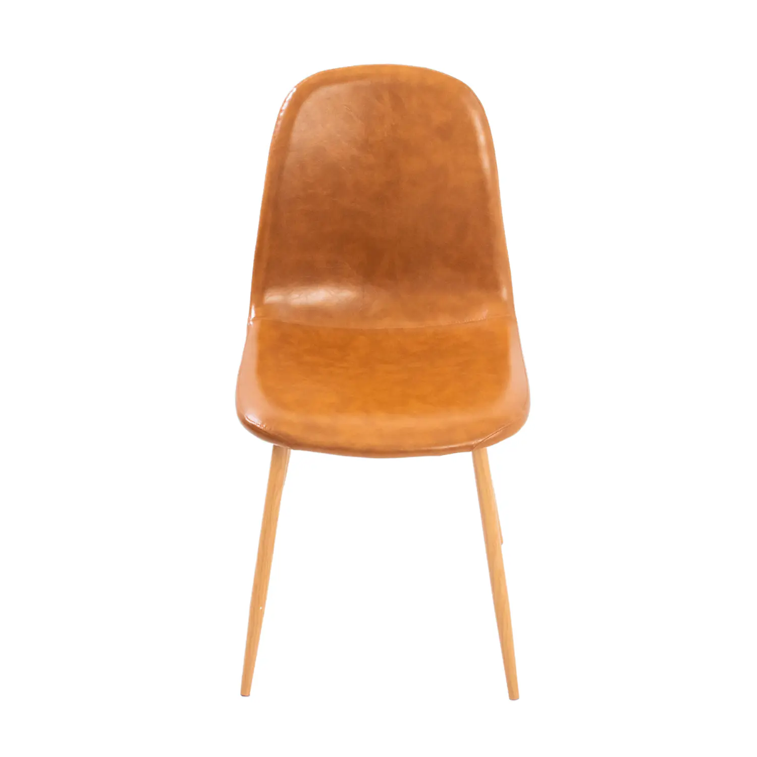 Comedor Rectangular Blanco Patas de Madera con 4 Sillas EcoCuero  7