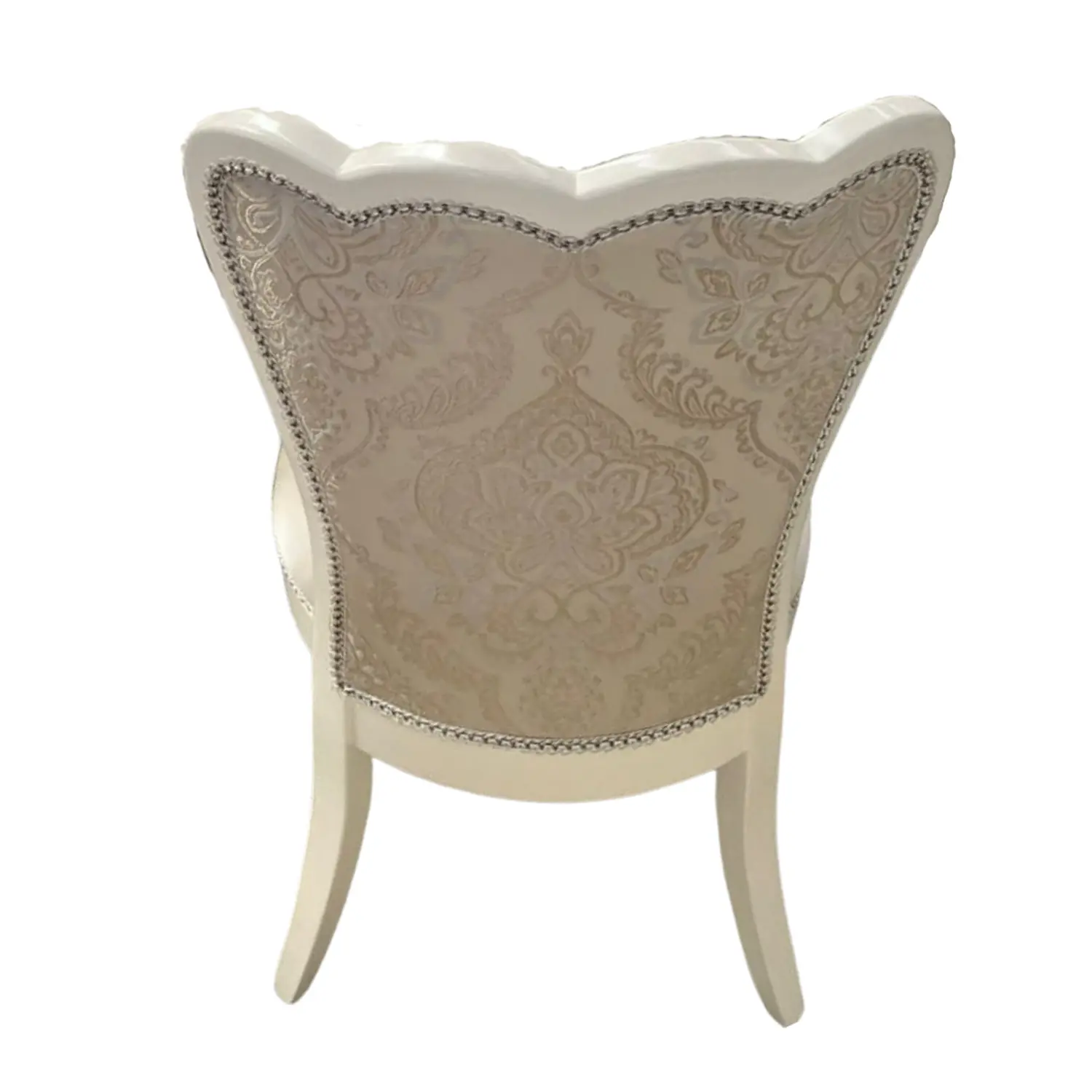 Comedor Blanco Hueso Extensible Retráctil 6 a 8 Sillas Tapizadas Estilo Clásico 6