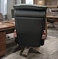 Silla de Escritorio Gerencial en Ecocuero Negro con Brazos de Madera Ergonómica  - Miniatura 3