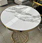 Mesa Lateral Dorada de Mármol Estilo Glam 60 cm - Miniatura 4