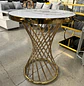 Mesa Lateral Dorada de Mármol Estilo Glam 60 cm - Miniatura 6