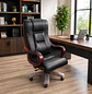 Silla de Escritorio Gerencial Ergonómica Ejecutiva en cuero con Base de Madera para Oficina - Miniatura 3