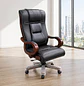 Silla de Escritorio Gerencial Ergonómica Ejecutiva en cuero con Base de Madera para Oficina - Miniatura 2