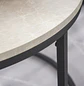 Mesa de Centro Doble Circular Efecto Mármol Gris con Base Negra - Miniatura 7