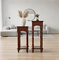 Set de 2 Mesas Auxiliares Altas de Madera Cuadradas - Miniatura 2