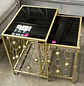 Set de 2 Mesas de Centro Rectangulares Doradas con Cubierta Negra - Miniatura 6