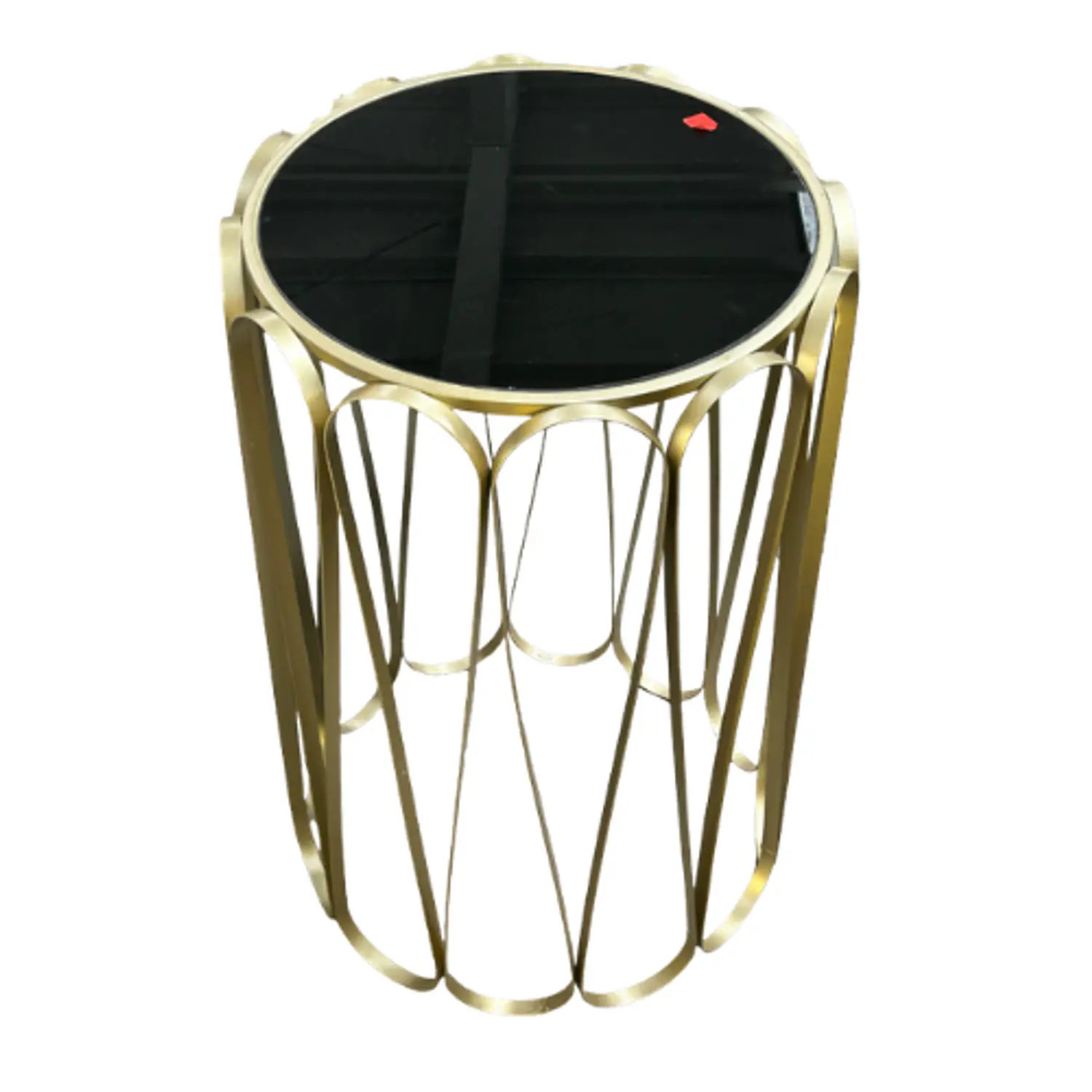 Mesa Lateral Cairo Postmoderna  Metalica Gold 70x40  2