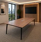 Mesa de Reuniones Rectangular de Madera Caoba Oscuro - Miniatura 3