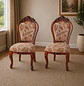 Set 2 Sillas de Madera Clásicas Tapizadas Vintage para Comedor  - Miniatura 1