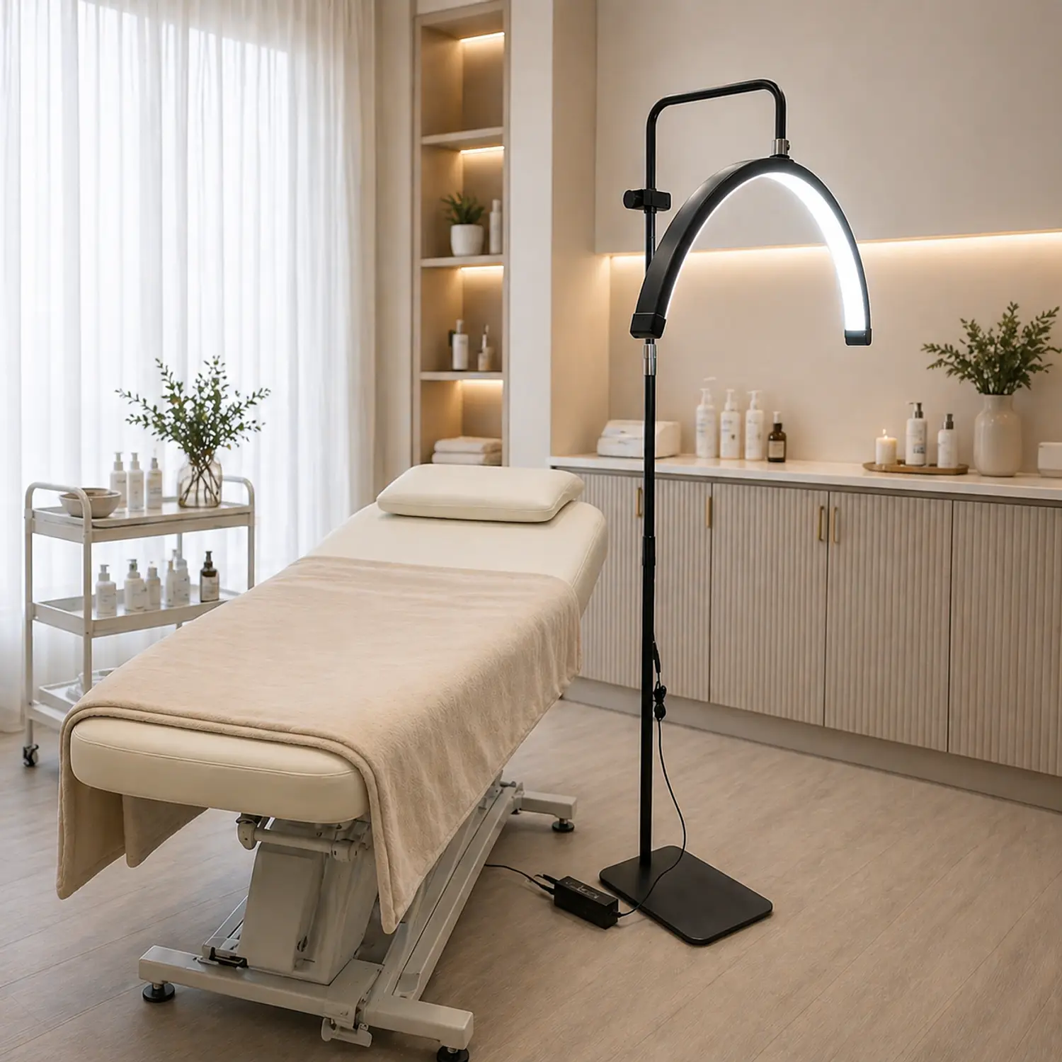 Lámpara LED Media Luna Profesional Estética Regulable 3 Tonos 1