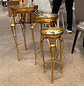 Mesas Laterales Doradas 3 Niveles Decorativas Metal - Miniatura 7