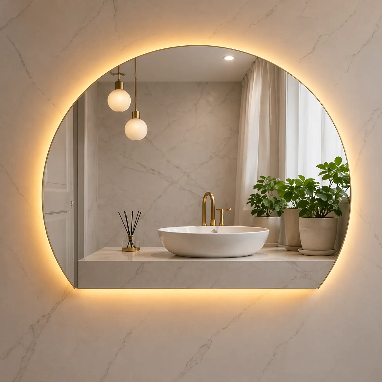 Espejo Inteligente LED Antiempañante con Luz Regulables 1