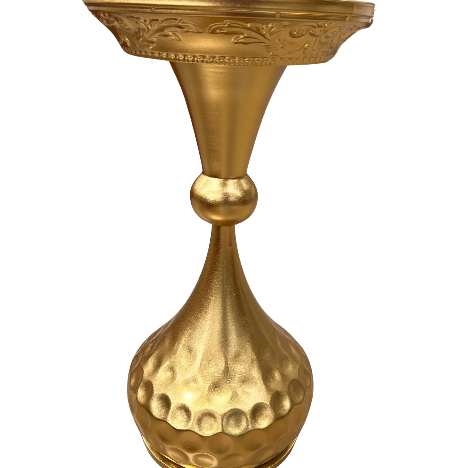 Mesa Lateral Dorada Decorativa con Flor de Loto 5