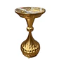 Mesa Lateral Dorada Decorativa con Flor de Loto - Miniatura 4