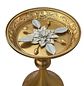 Mesa Lateral Dorada Decorativa con Flor de Loto - Miniatura 6