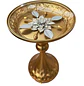 Mesa Lateral Dorada Decorativa con Flor de Loto - Miniatura 3