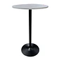 Mesa Alta de Bar Redonda con Base Metálica Negra - Miniatura 2