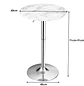 Mesa de Bar Alta Regulable con Tapa Efecto Mármol y Base Cromada - Miniatura 3