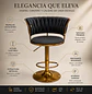 Set Mesa de Bar Efecto Mármol Blanco MDF y 2 Taburetes Felpa Ajustables Dorados - Miniatura 8