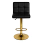 Set Mesa de Bar Negra MDF y 2 Taburetes Dorados Regulables - Miniatura 6