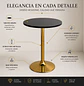 Set Mesa de Bar Negra MDF y 2 Taburetes Dorados Regulables - Miniatura 8