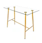 Mesa de Bar Rectangular de Vidrio con Base Metálica - Miniatura 7