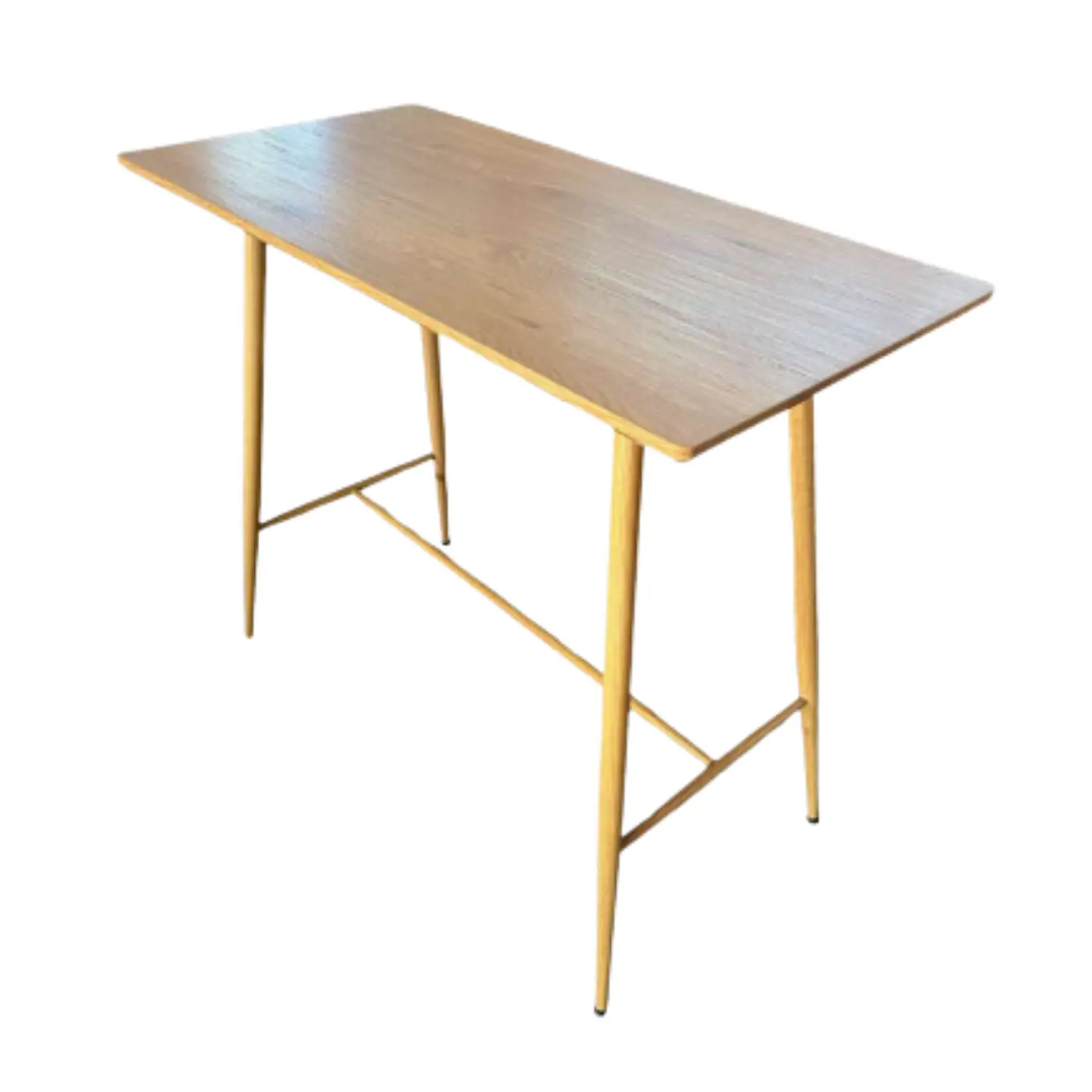 Mesa de Bar Rectangular MDF Moderna con Patas Metálicas 7