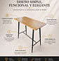 Mesa de Bar Rectangular MDF Moderna con Patas Metálicas - Miniatura 3