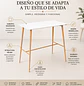 Mesa Bar Rectangular Blanca con Estructura Metálica - Miniatura 3