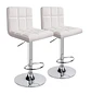 Set 2 Taburetes de Bar Ajustables en Eco Cuero con Base Cromada - Miniatura 6