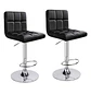 Set 2 Taburetes de Bar Ajustables en Eco Cuero con Base Cromada - Miniatura 9