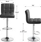 Set 2 Taburetes de Bar Ajustables en Eco Cuero con Base Cromada - Miniatura 11