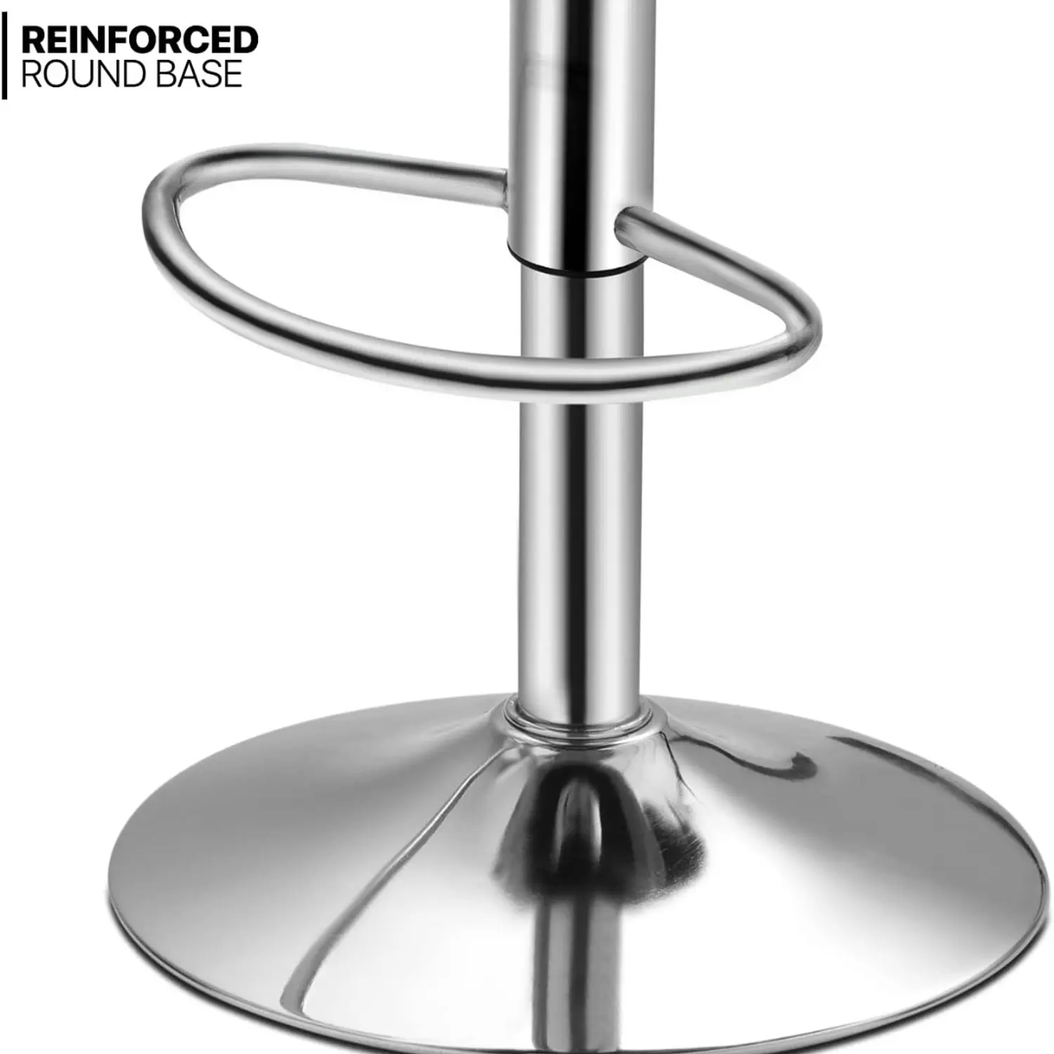 Set 2 Taburetes de Bar Ajustables en Eco Cuero con Base Cromada 12