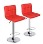 Set 2 Taburetes de Bar Ajustables en Eco Cuero con Base Cromada - Miniatura 13
