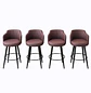 Set de 4 Taburetes de Bar de Eco Cuero Acolchados con Patas Metálicas - Miniatura 11