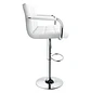 Taburete de Bar Giratorio con Apoya Brazos Base Cromada Ajustable - Miniatura 5