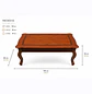 Mesa de Centro Clásica Roble Americano Madera Sólida 140x80 - Miniatura 5