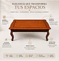 Mesa de Centro Clásica Roble Americano Madera Sólida 140x80 - Miniatura 3