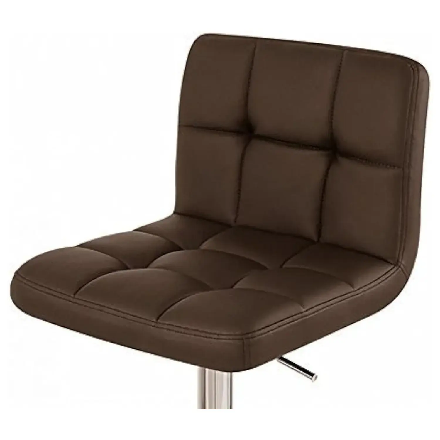 Taburete de Bar Giratorio Eco Cuero Regulable con Base Cromada y Posa Pies 5