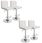 Set 4 Taburetes de Bar Giratorios Ecocuero Ajustables Base Cromada - Miniatura 6