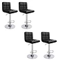 Set 4 Taburetes de Bar Giratorios Ecocuero Ajustables Base Cromada - Miniatura 4