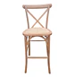Taburete Bar Crossback Madera Haya Asiento Ratán - Miniatura 2