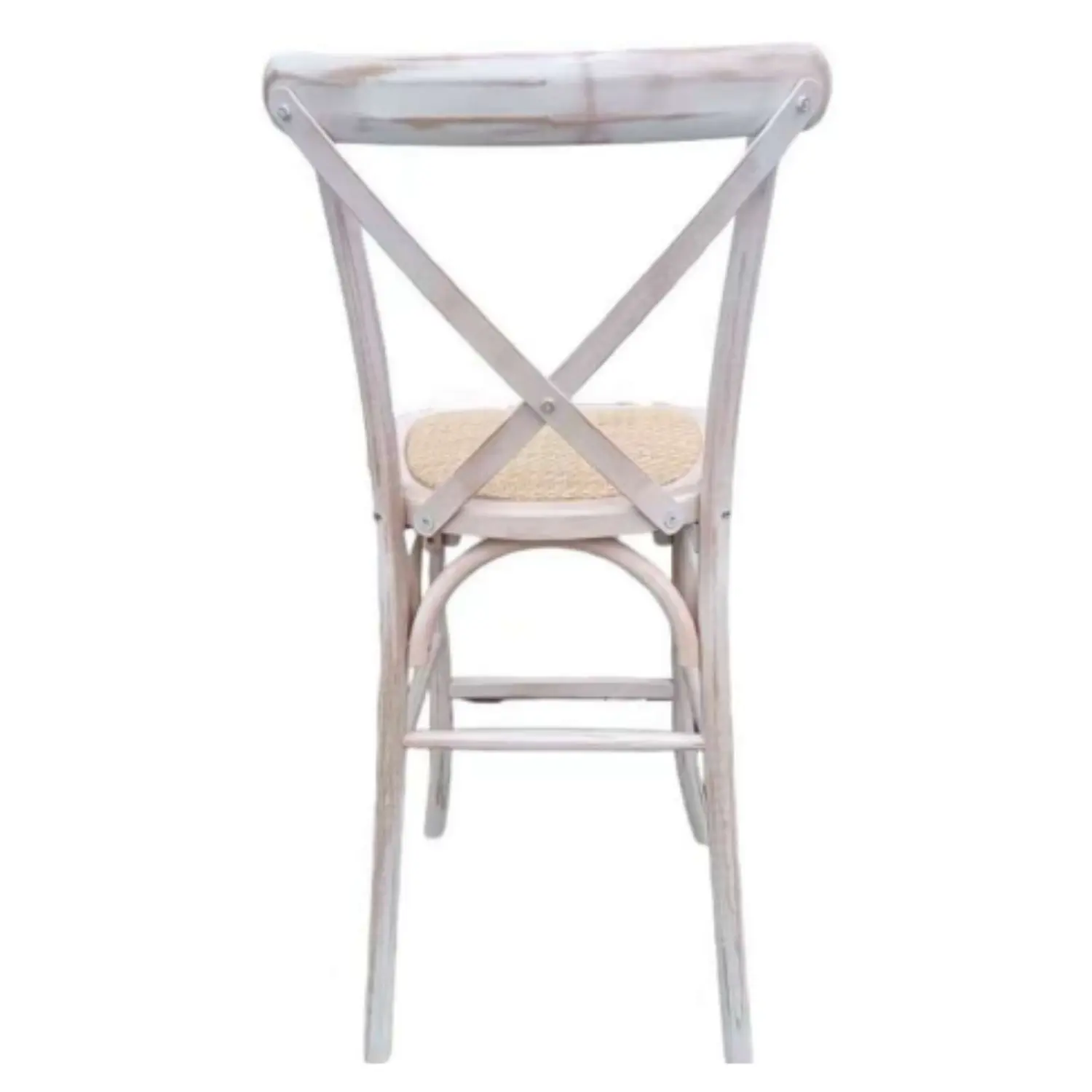 Taburete Bar Crossback Madera Haya Asiento Ratán 7