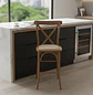 Taburete Bar Crossback Madera Haya Asiento Ratán - Miniatura 8