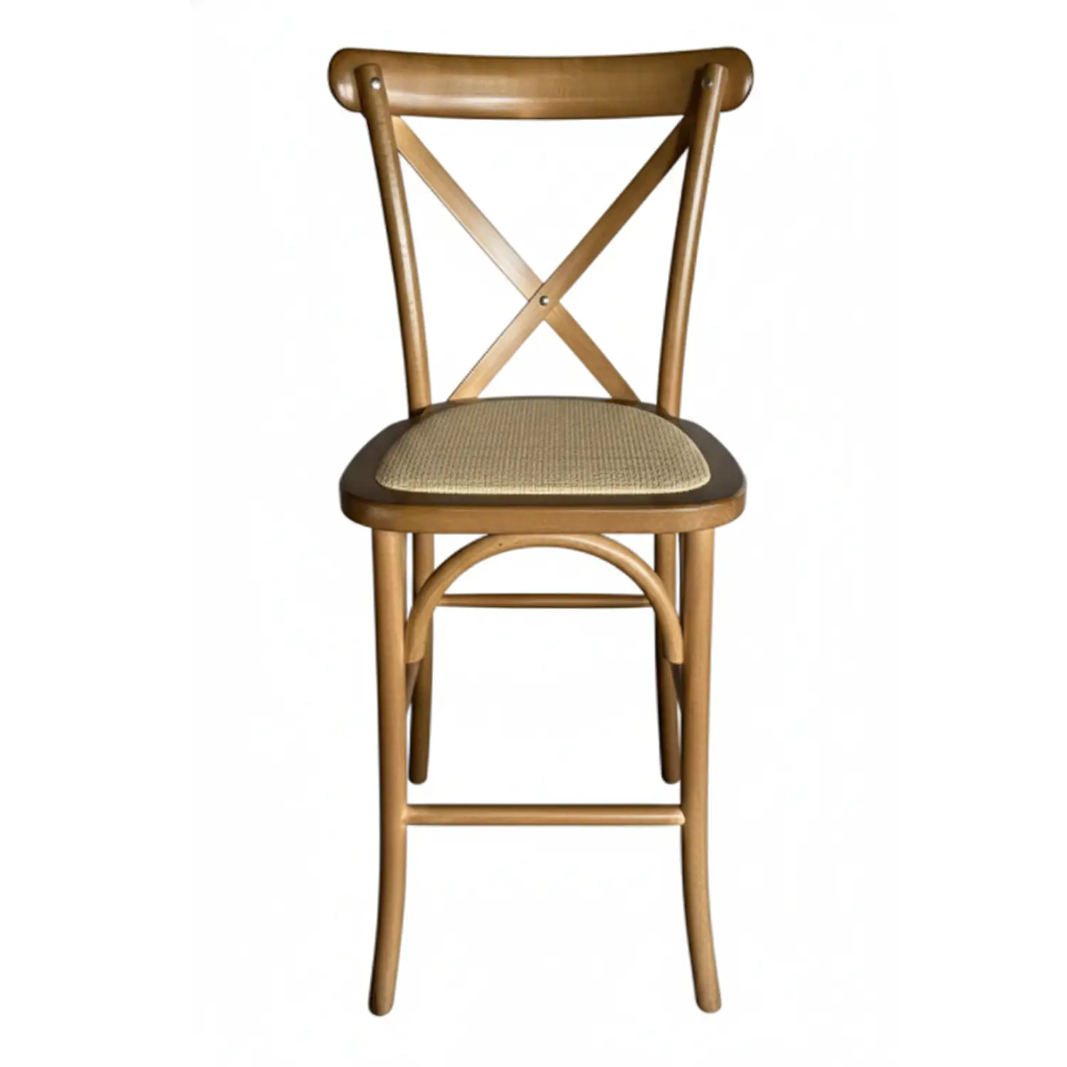 Taburete Bar Crossback Madera Haya Asiento Ratán 9