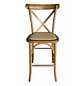 Taburete Bar Crossback Madera Haya Asiento Ratán - Miniatura 9