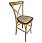 Taburete Bar Crossback Madera Haya Asiento Ratán - Miniatura 10