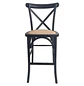 Taburete Bar Crossback Madera Haya Asiento Ratán - Miniatura 12