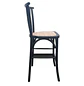 Taburete Bar Crossback Madera Haya Asiento Ratán - Miniatura 13